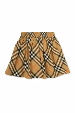 Burberry Kids beżowy Spódnica ze wzorem w kratę