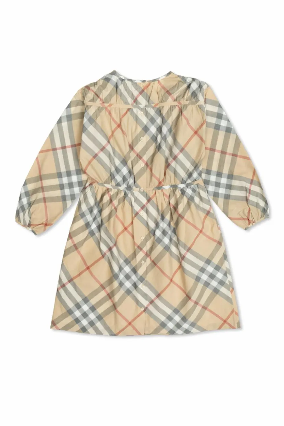 Burberry Kids beżowy Sukienka ze wzorem w karę
