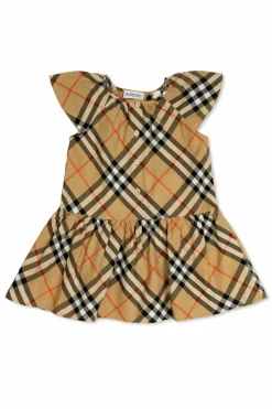 Burberry Kids beżowy Sukienka z wzorem w kratę