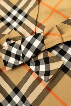 Burberry Kids beżowy Sukienka ze wzorem w kratę