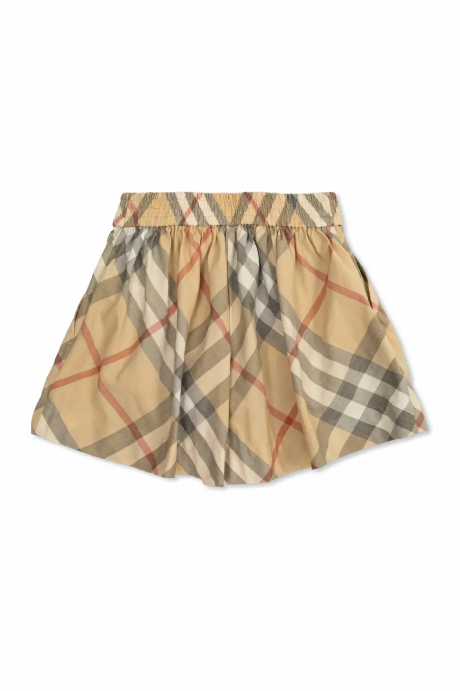 Burberry Kids beżowy Szorty ze wzorem w kratę