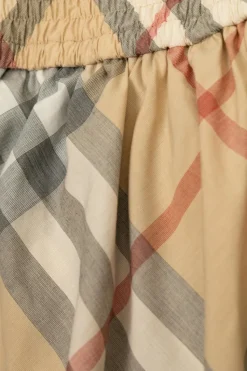 Burberry Kids beżowy Szorty ze wzorem w kratę