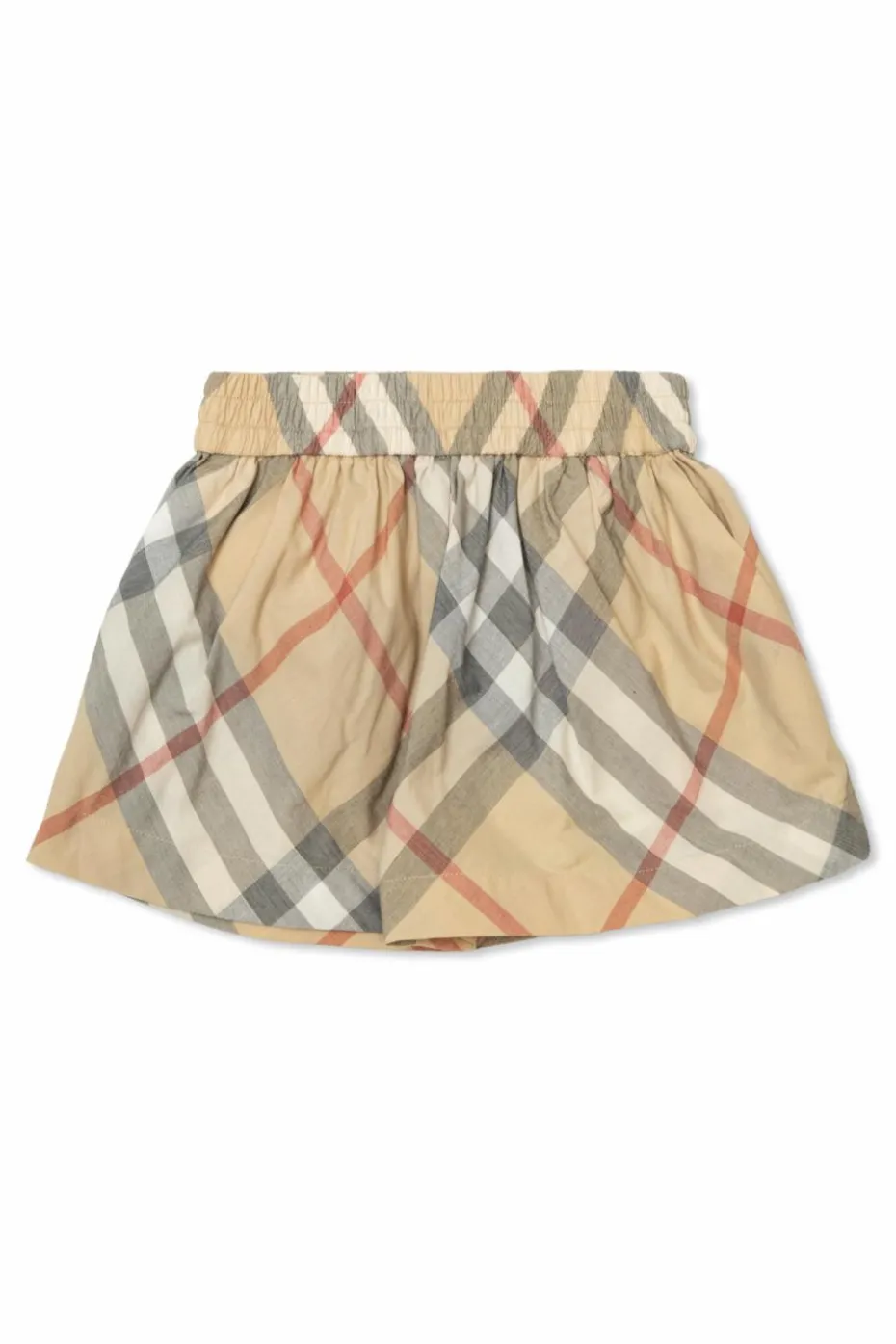 Burberry Kids beżowy Szorty ze wzorem w kratę
