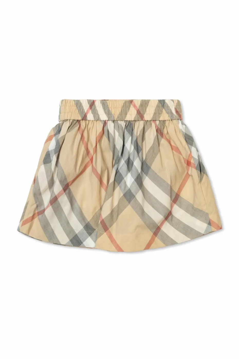 Burberry Kids beżowy Szorty ze wzorem w kratę