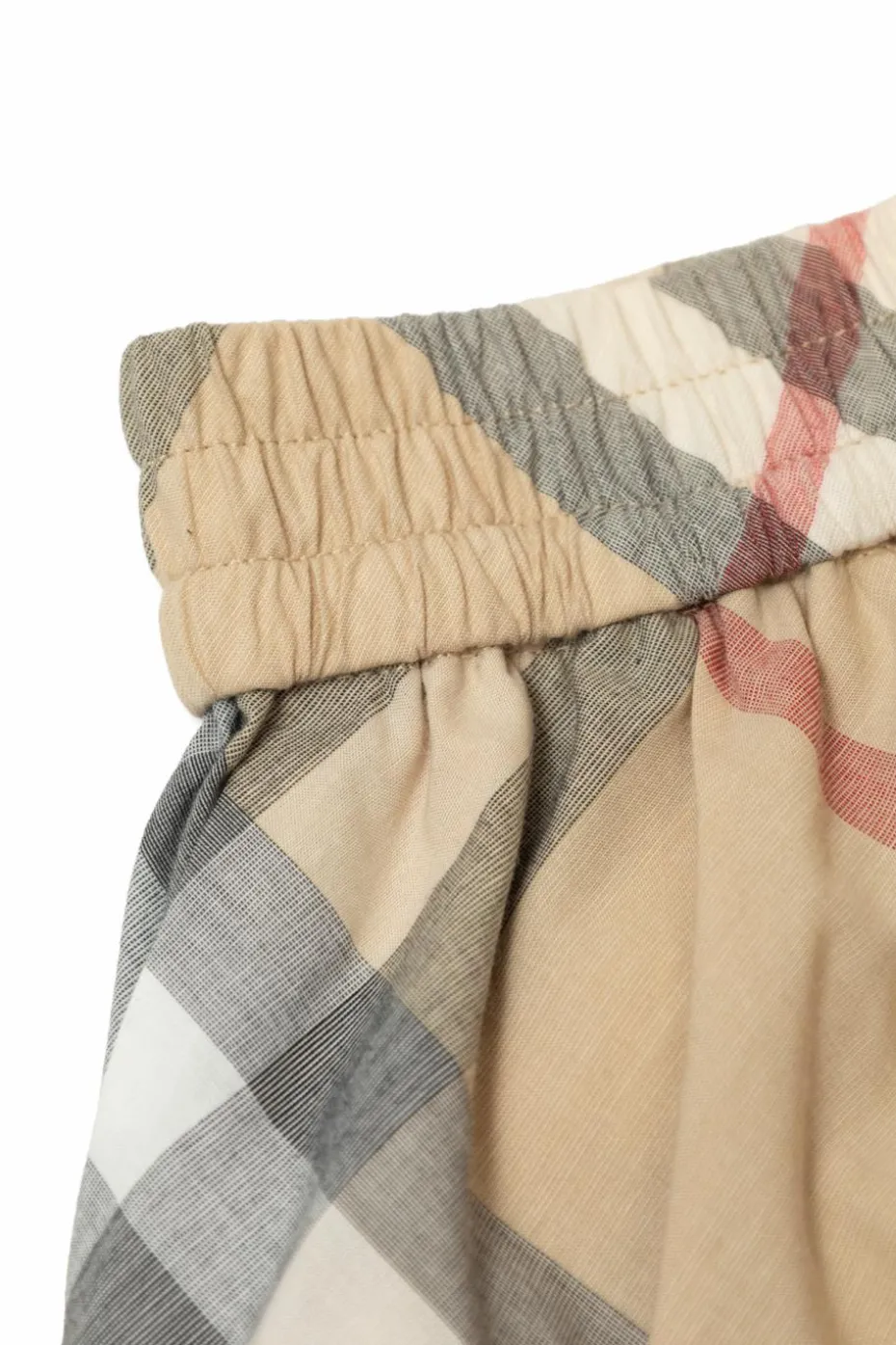 Burberry Kids beżowy Szorty ze wzorem w kratę