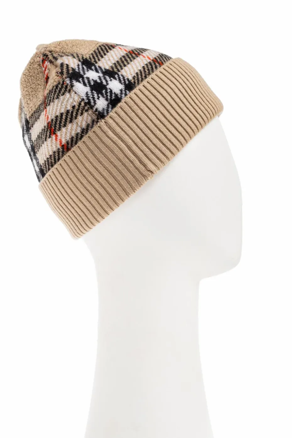 Burberry Kids beżowy Wełniana czapka