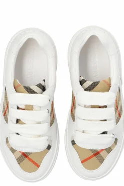 Burberry Kids BIAŁY Buty sportowe ze wzorem w kratę