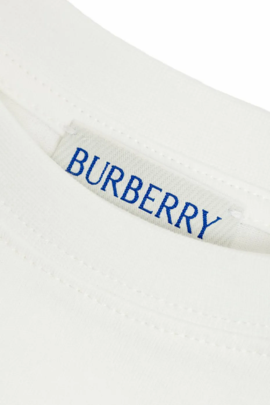 Burberry Kids BIAŁY T-shirt z kolorowym nadrukiem