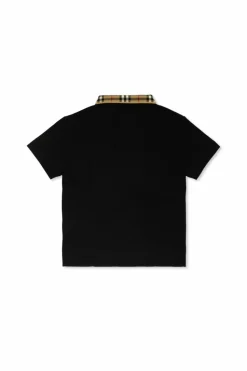 Burberry Kids CZARNY Bawełniane polo