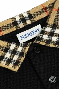 Burberry Kids CZARNY Bawełniane polo