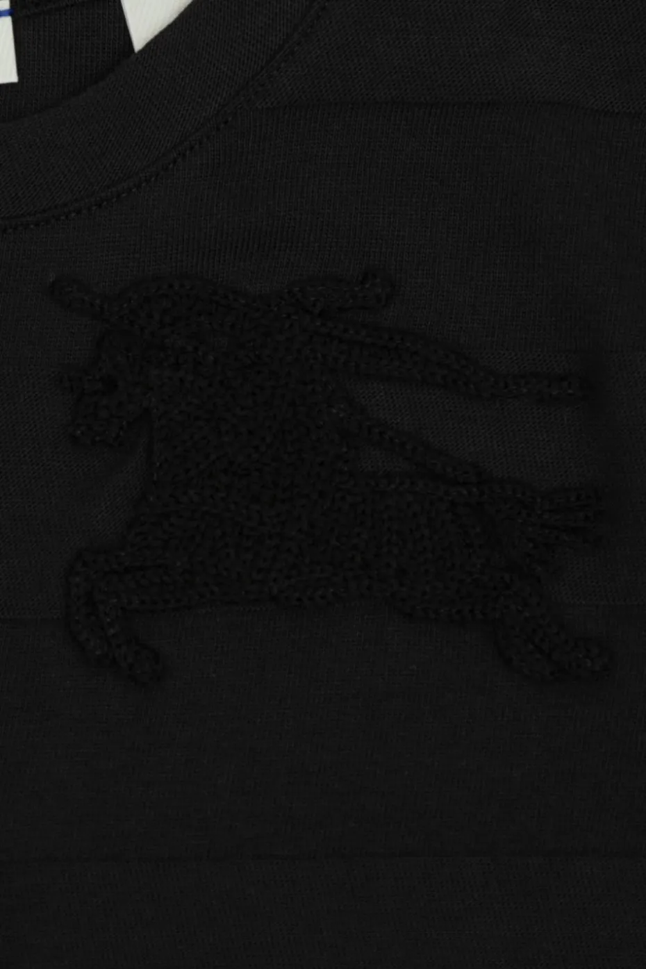 Burberry Kids CZARNY T-shirt ze wzorem w pasy