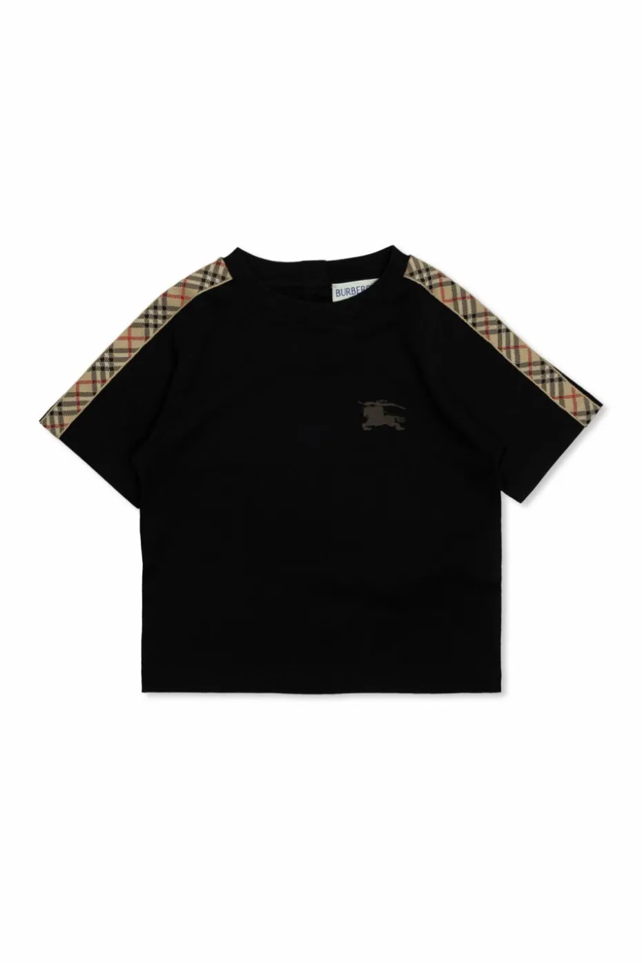 Burberry Kids CZARNY T-shirt z logo