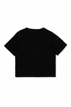 Burberry Kids CZARNY T-shirt z logo