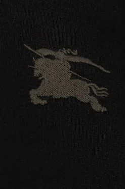 Burberry Kids CZARNY T-shirt z logo