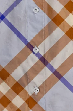 Burberry Kids MULTIKOLOR Jedwabny top ze wzorem w kratę