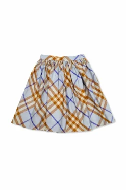 Burberry Kids MULTIKOLOR Jedwabna spódnica ze wzorem w kratę