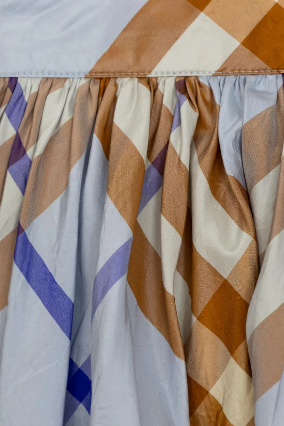 Burberry Kids MULTIKOLOR Jedwabna spódnica ze wzorem w kratę