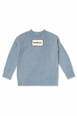Burberry Kids NIEBIESKI Wełniany sweter