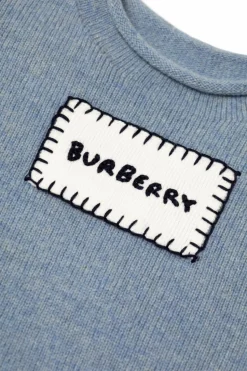 Burberry Kids NIEBIESKI Wełniany sweter