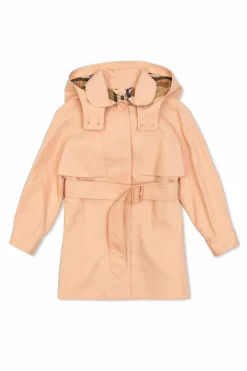Burberry Kids RÓŻOWY Płaszcz z kapturem