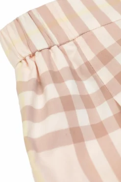 Burberry Kids RÓŻOWY Spodnie ze wzorem w kratę