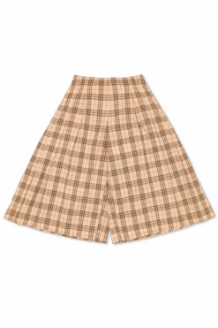 Burberry Kids RÓŻOWY Spodnie ze wzorem w kratę