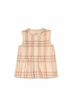 Burberry Kids RÓŻOWY Top ze wzorem w kratę