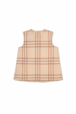 Burberry Kids RÓŻOWY Top ze wzorem w kratę