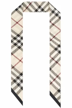Burberry kremowy Jedwabna apaszka