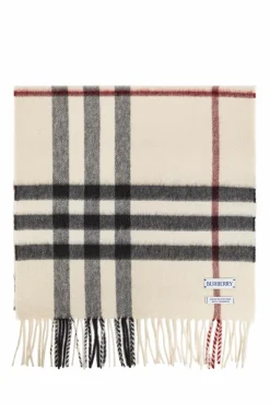 Burberry kremowy Kaszmirowy szal