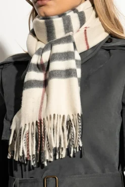 Burberry kremowy Kaszmirowy szal