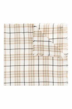 Burberry kremowy Kaszmirowy szal