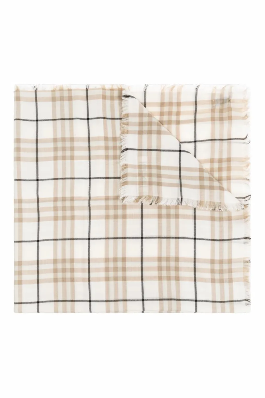 Burberry kremowy Kaszmirowy szal