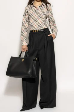 Burberry kremowy Koszula w kratę