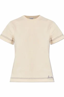 Burberry kremowy T-shirt z logo