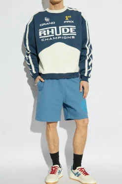 Burberry NIEBIESKI Dresowe szorty z logo