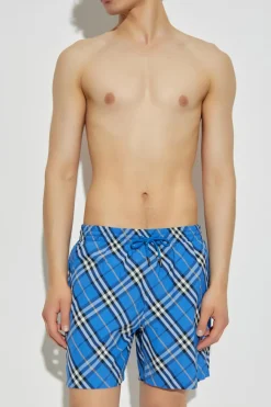 Burberry NIEBIESKI Szorty kąpielowe `Check`