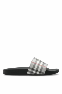 Burberry SZARY Gumowe klapki