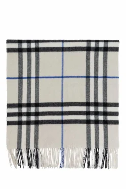 Burberry SZARY Kaszmirowy szal