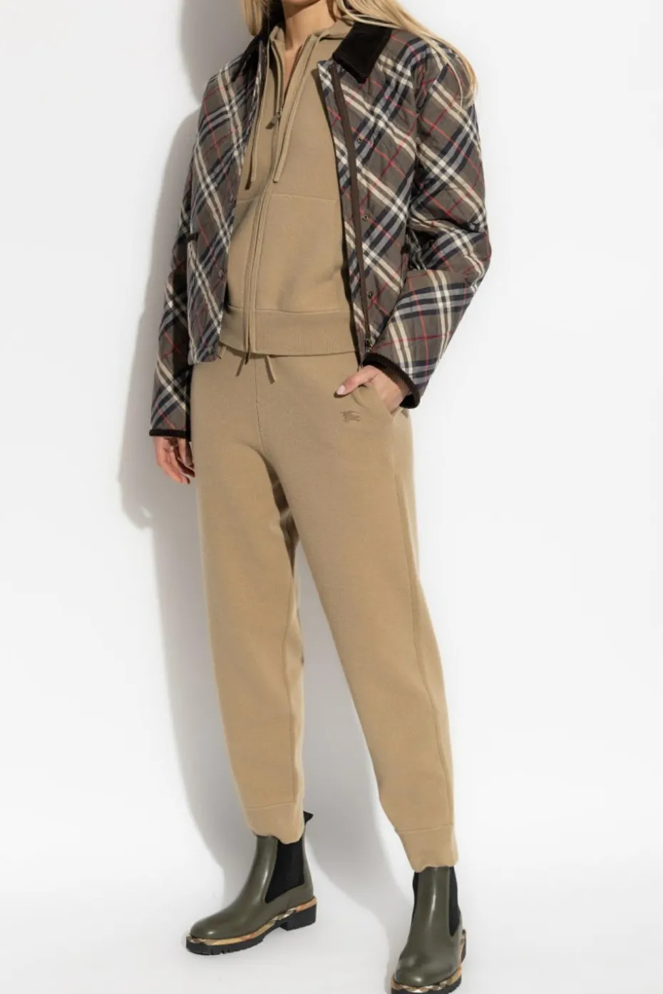 Burberry SZARY Kurtka ze wzorem w kratę