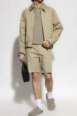 Burberry SZARY Polo z wyszytym logo na plecach