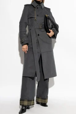 Burberry SZARY Spodnie szerokimi nogawkami