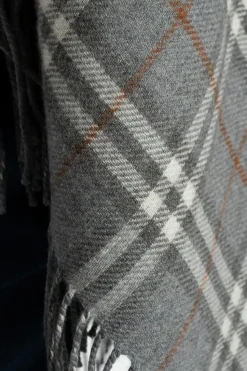 Burberry SZARY Wełniane ponczo