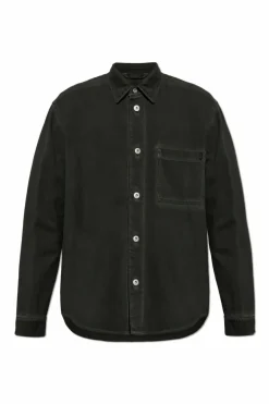 Burberry ZIELONY Jeansowa koszula z kieszenią