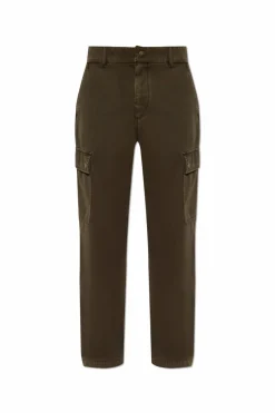 Burberry ZIELONY Jeansy z prostymi nogawkami