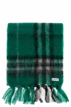 Burberry ZIELONY Moherowy szal