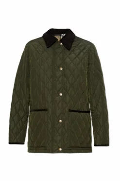 Burberry ZIELONY Pikowana kurtka `Broadway`