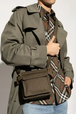 Burberry ZIELONY Torba na ramię z logo