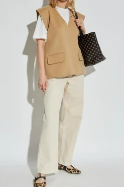 By Malene Birger beżowy Kamizelka `Cilia`