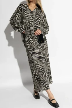 By Malene Birger CZARNY Koszula ze wzorem zwierzęcym